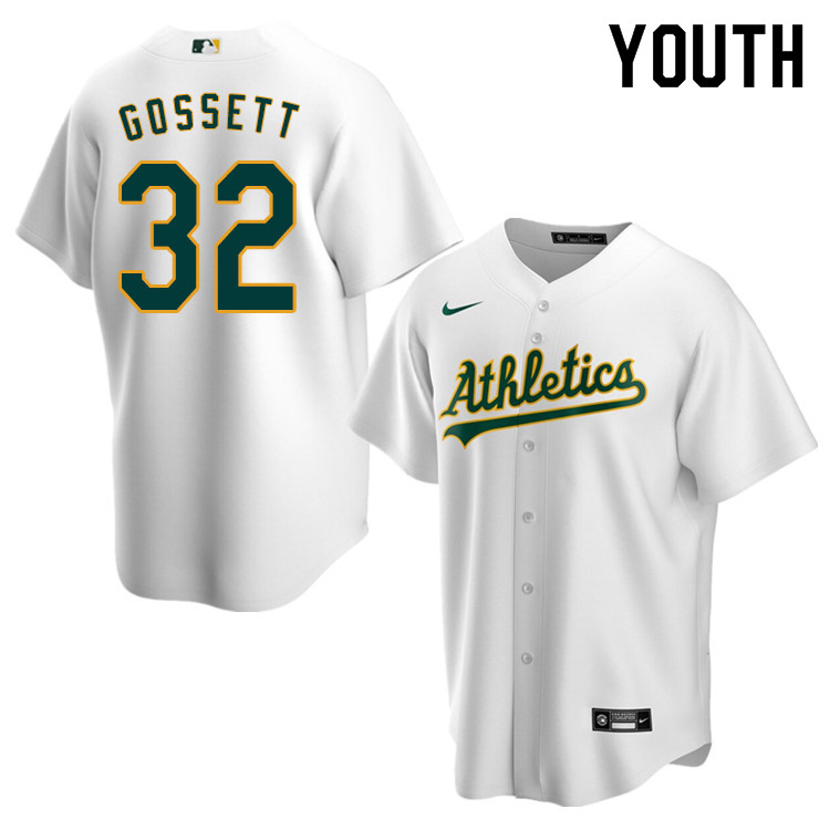 Nike Youth #32 Daniel Gossett Oakland Athletics Baseball Jerseys Sale-White